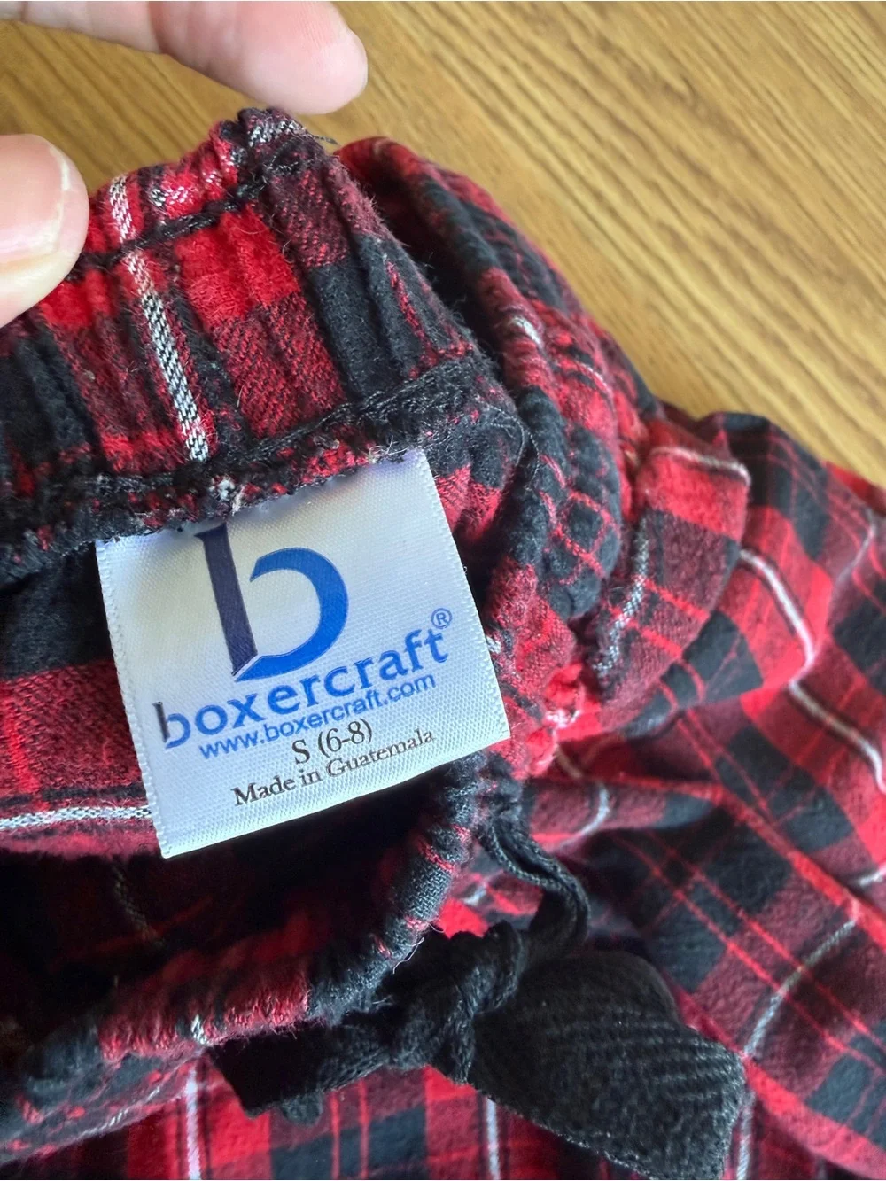 🟢3/$15 Boxercraft Boys S (6-8) Red Black Plaid Flannel Pajama Pants 🎄